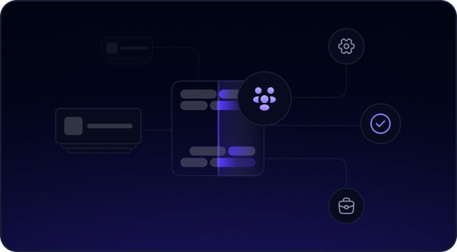Connected business workflow illustration