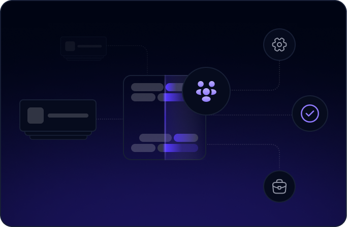 Connected business workflow illustration