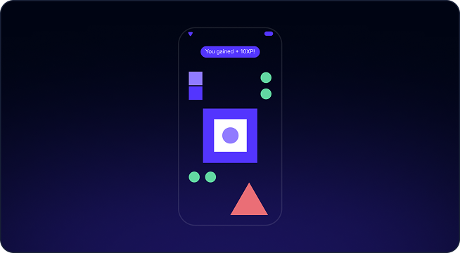 Abstract mobile game interface